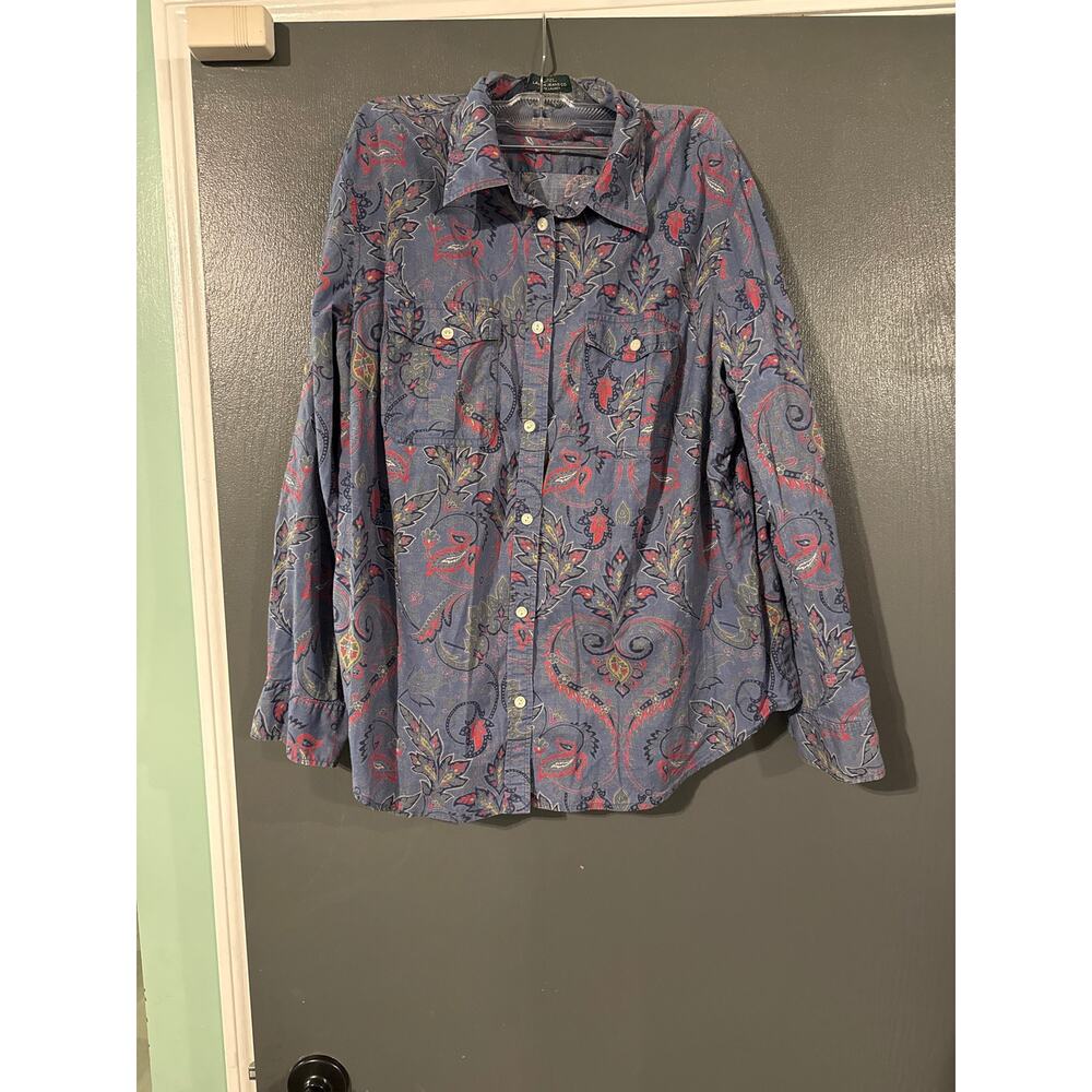 Lauren Ralph Lauren women’s paisley button up 1X